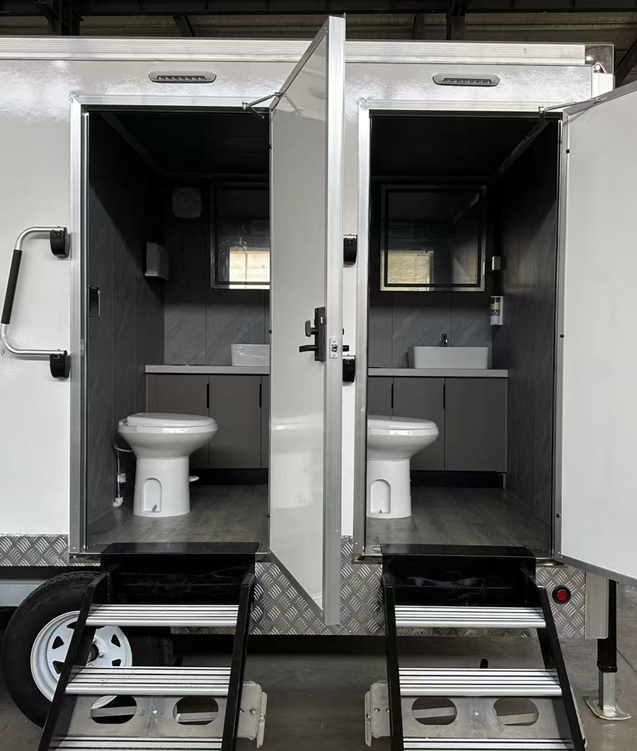 An image of pearl pod's luxury restroom trailer interior 