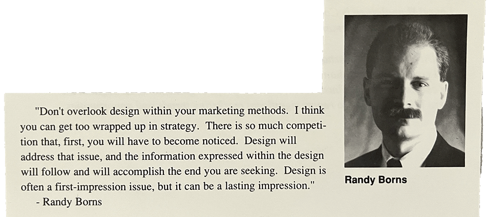 News clipping with quote from Randy Borns.