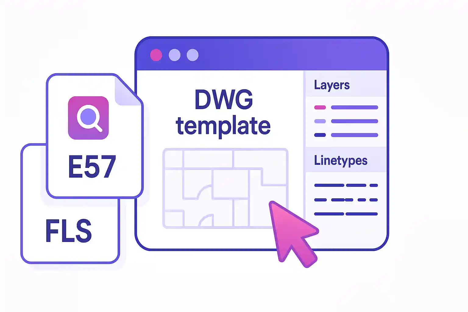 Opening an E57 or FLS point cloud with a DWG template for layers and linetypes
