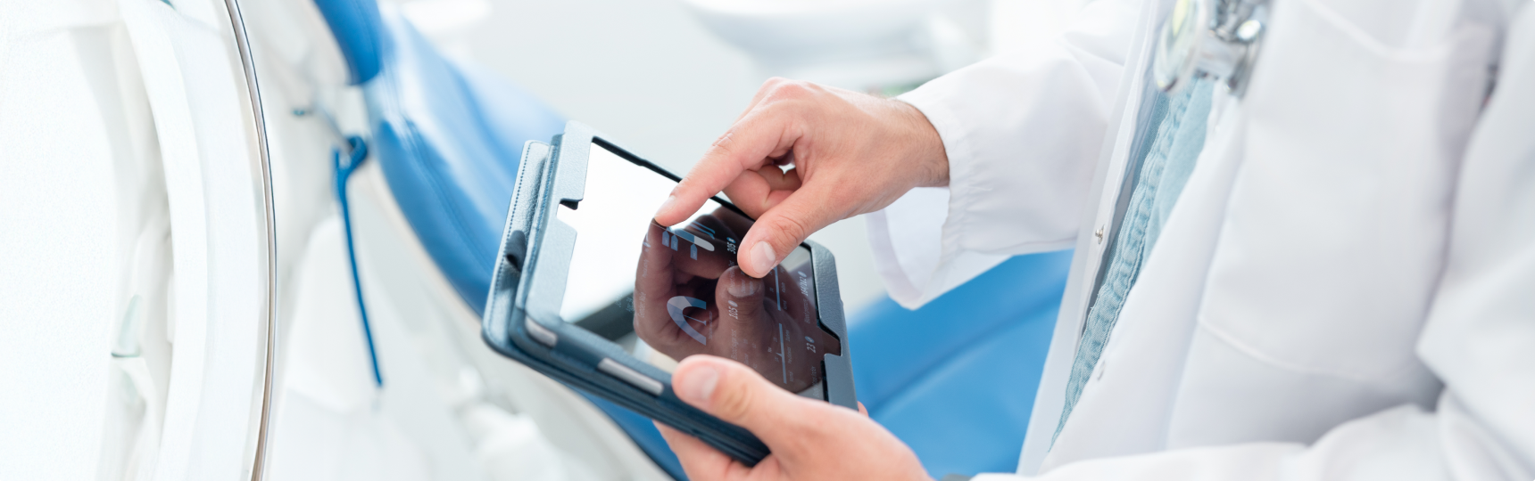 Doctor using iPad