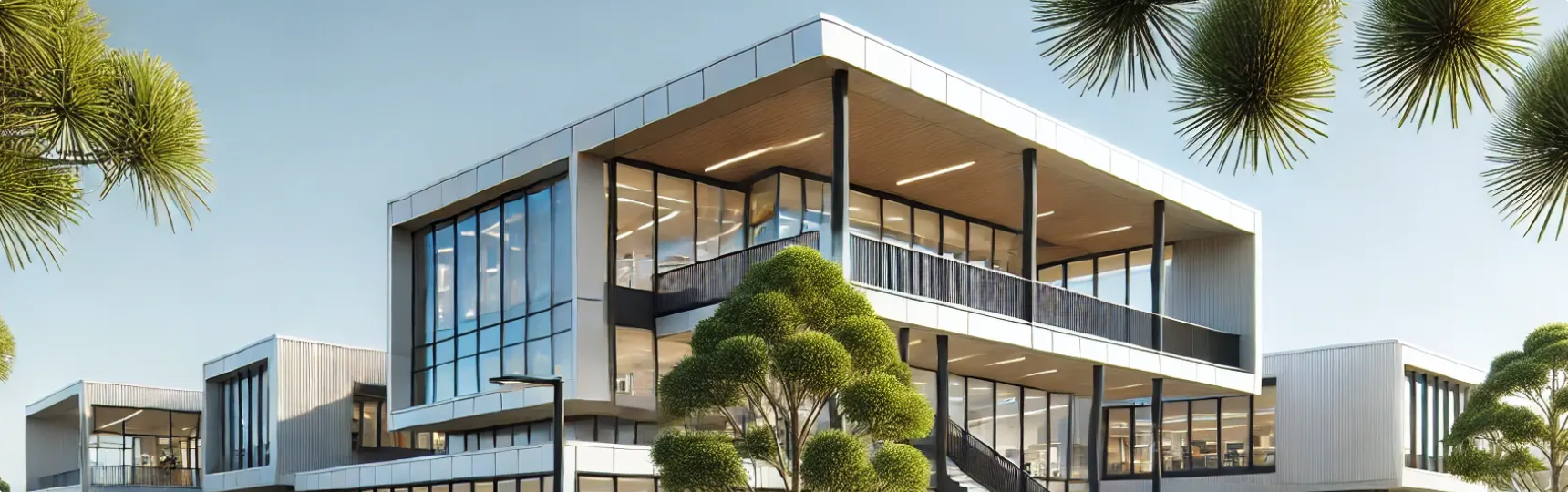 Futuristic school building