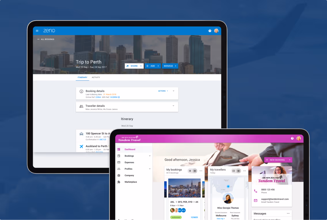 Serko corporate flight booking UI design