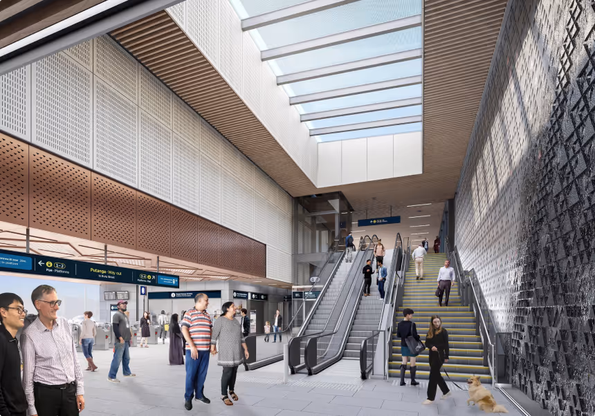 New Auckland CRL train station