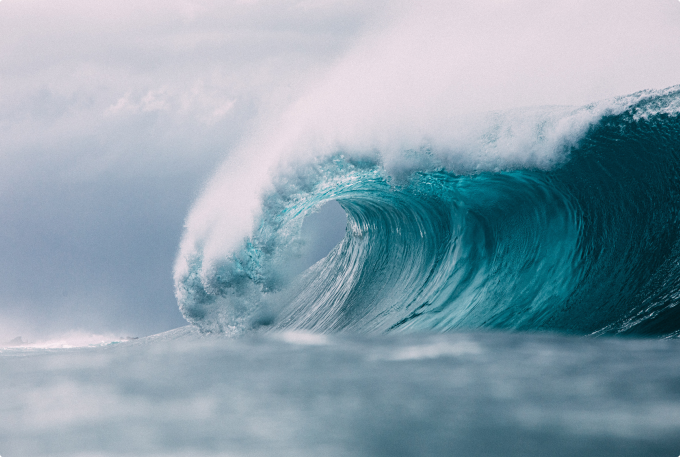 Ocean surf waves