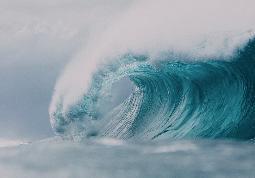 Ocean surf waves