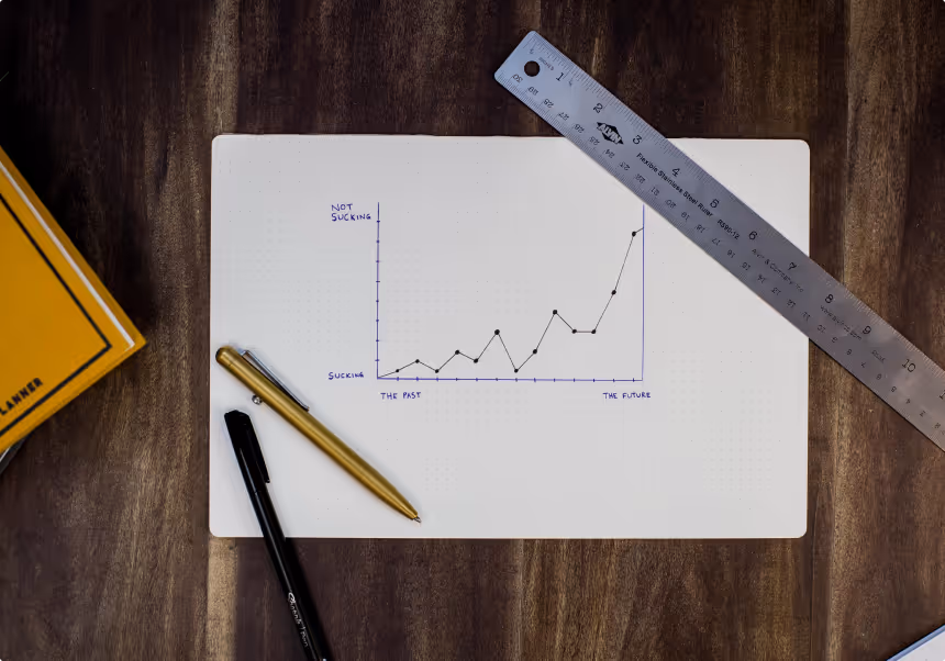 Business growth graph trending upwards