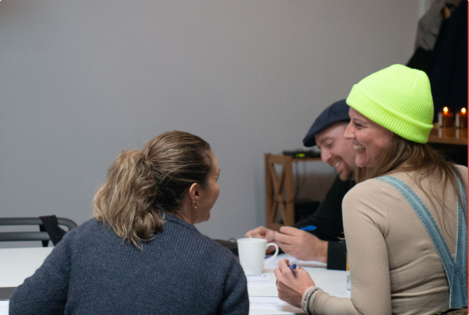 People happy, mentoring