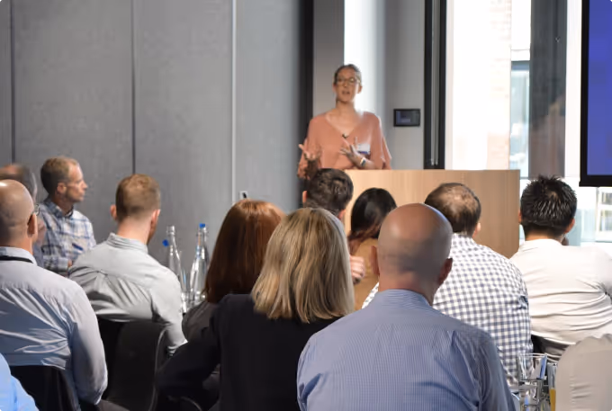 Purple Shirt Breakfast Briefing presentation