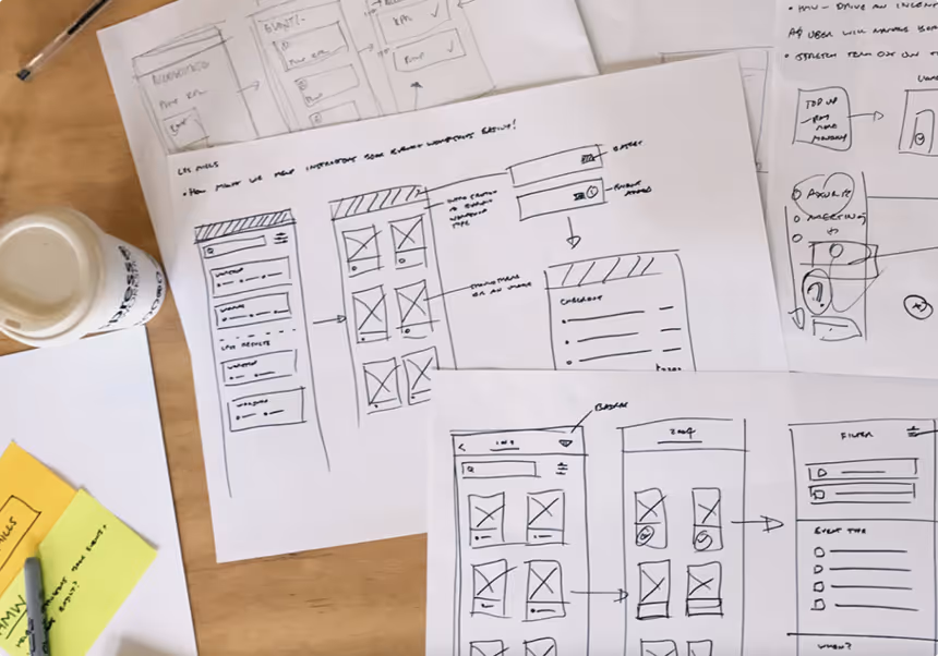Wireframing interaction on paper