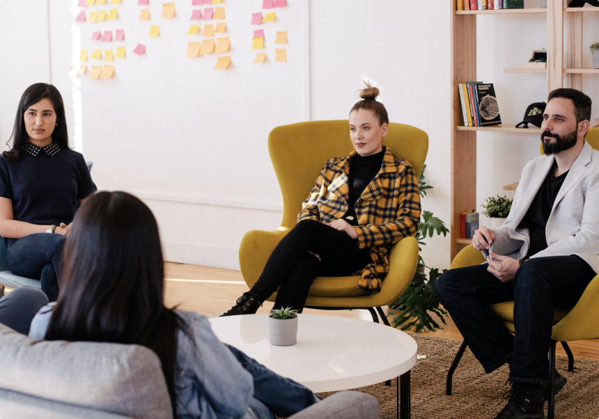 Relaxed employee conversations