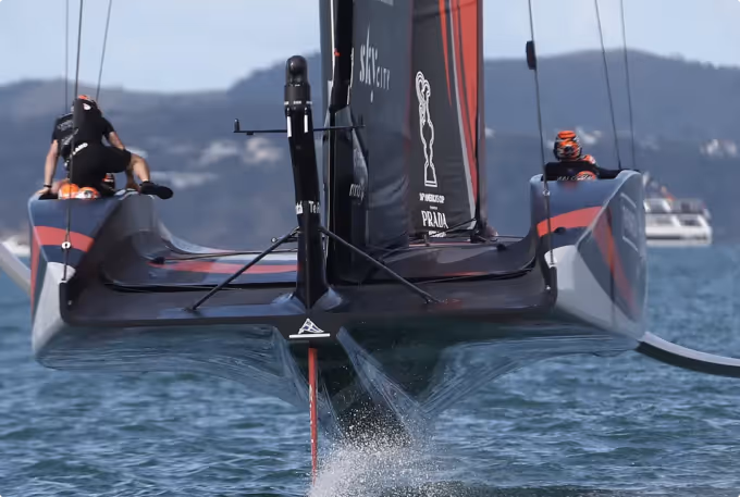 New Zealand sailing team racing