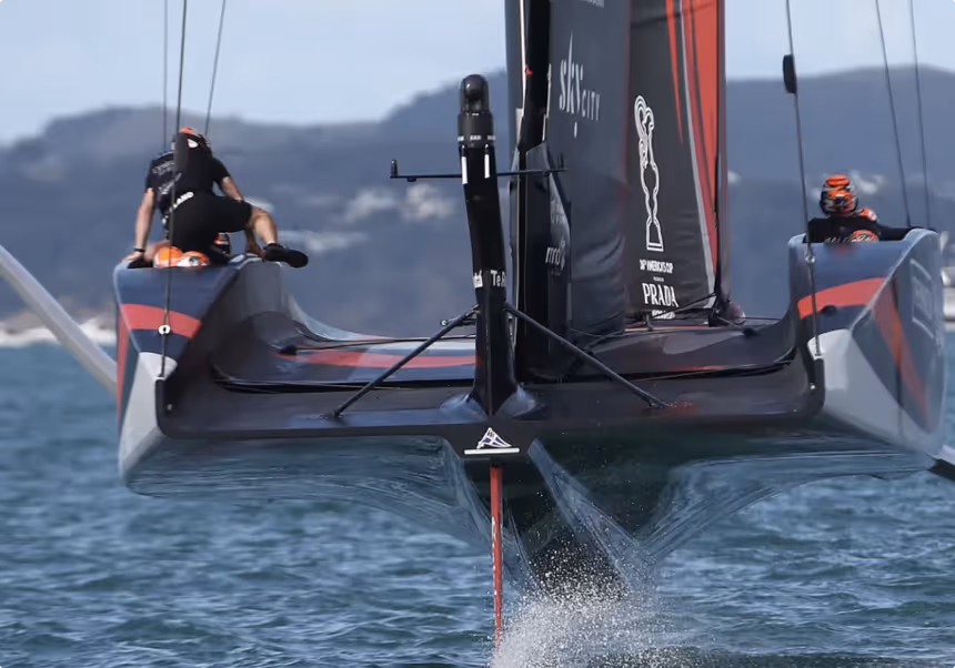 New Zealand sailing team racing