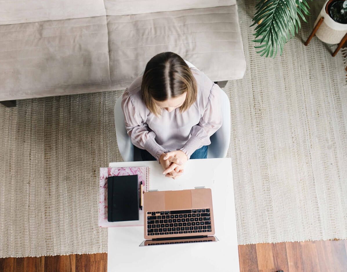 Therapist telehealth call