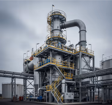 Green methanol production plant producing sustainable fuel via AER Energy carbon-negative gasification
