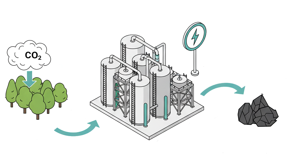 Carbon Negative Power Plant