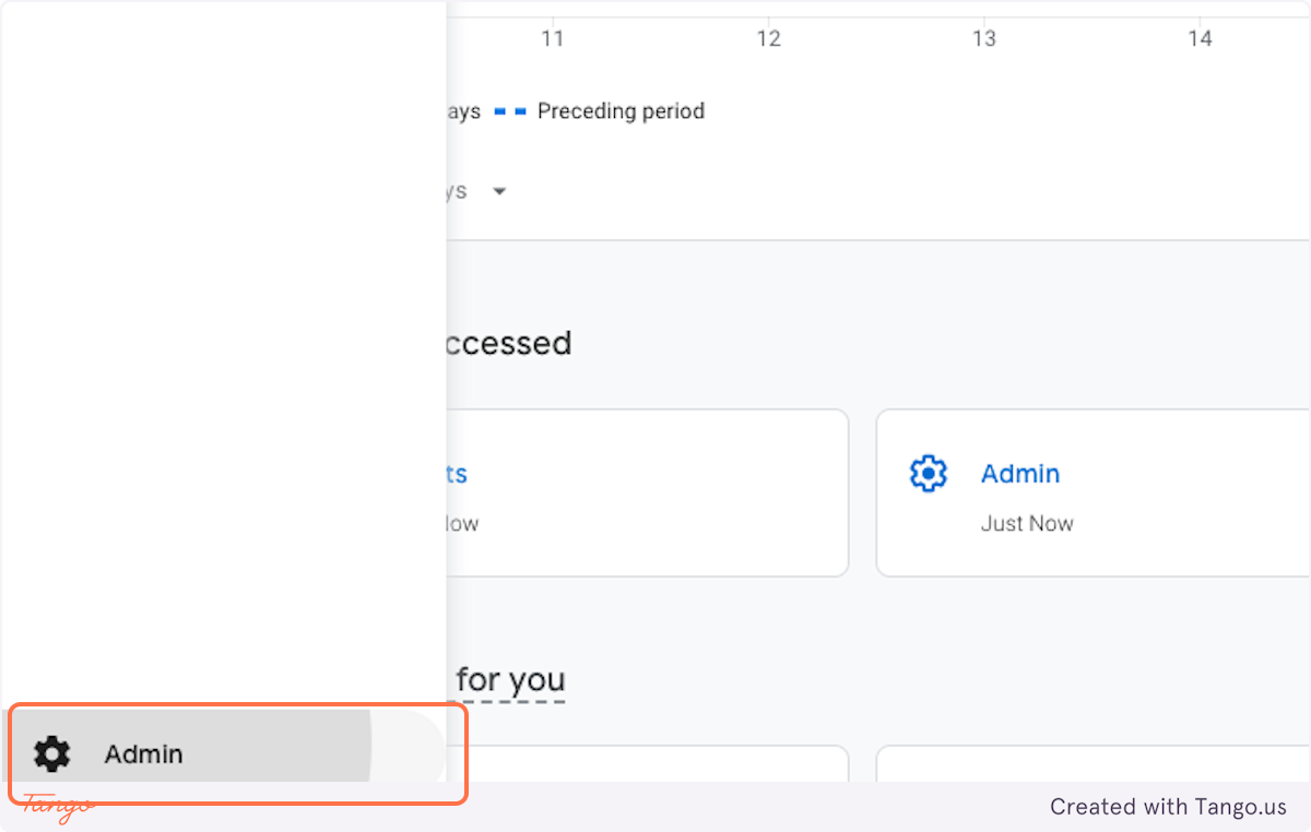Click on Admin