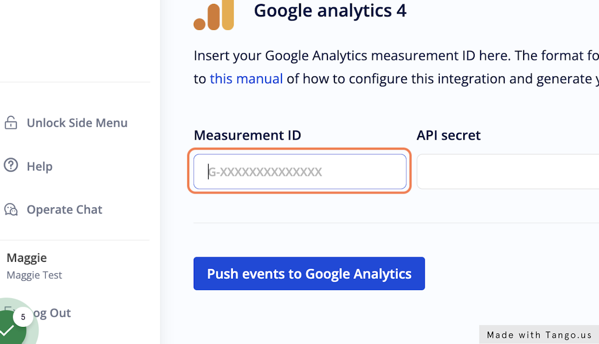 Paste your measurement ID