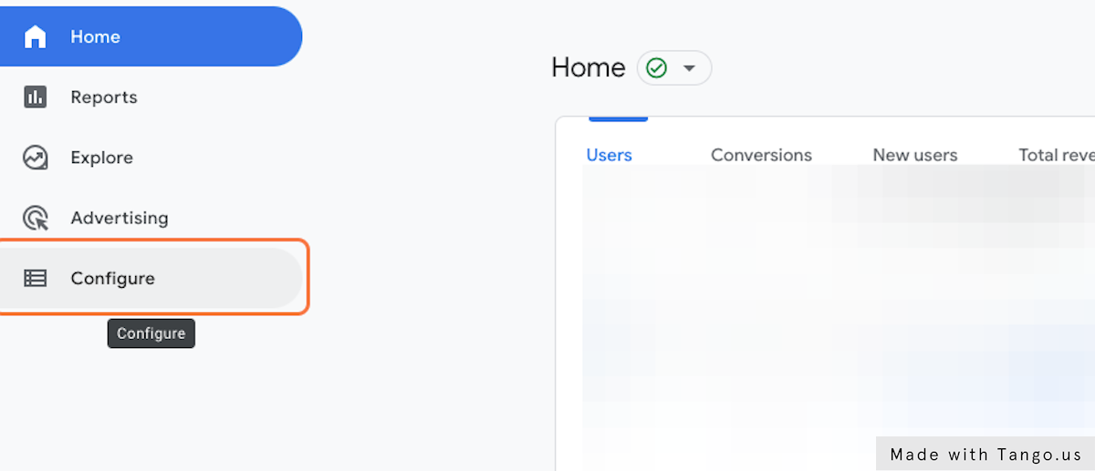 Click on Configure