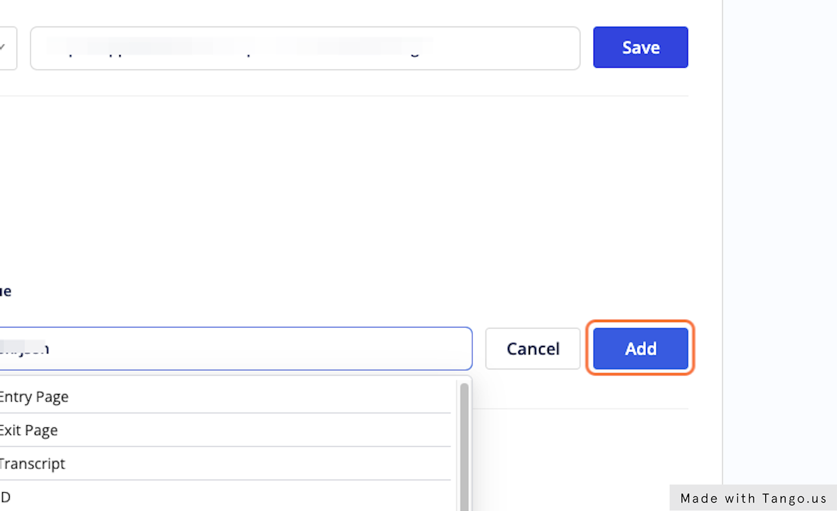 Click on Add to save your Webhook header