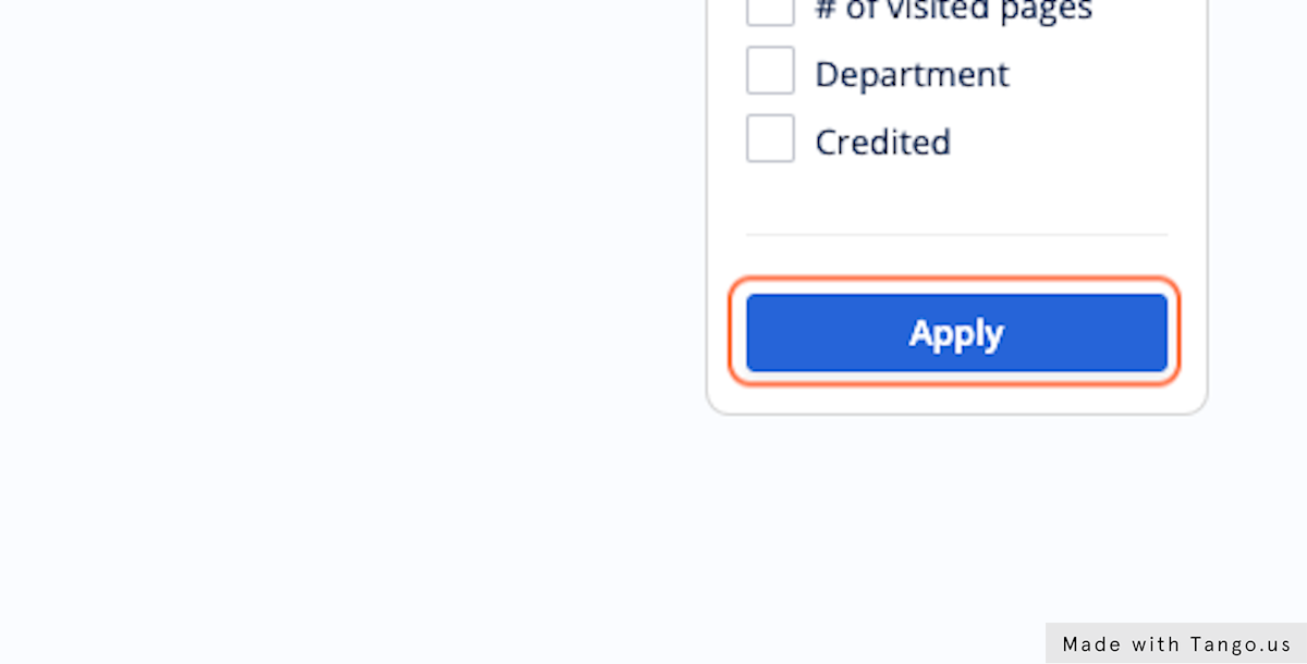 Click on Apply when you have updated the metrics you want to view