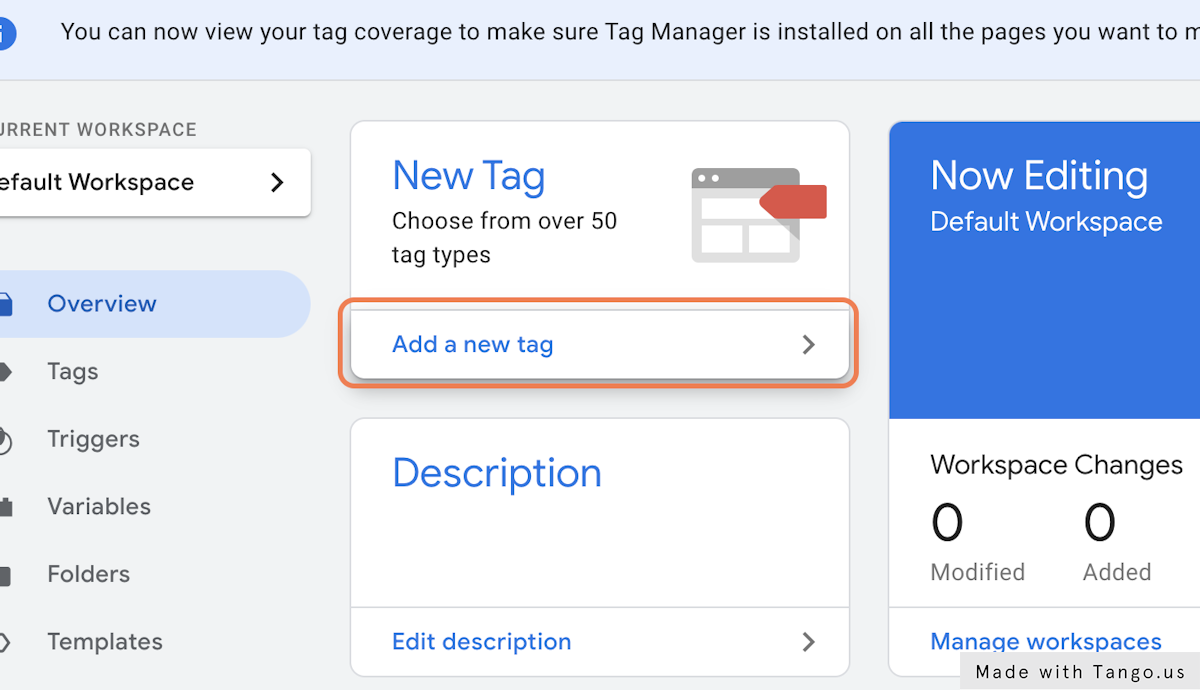 Click on Add a new tag