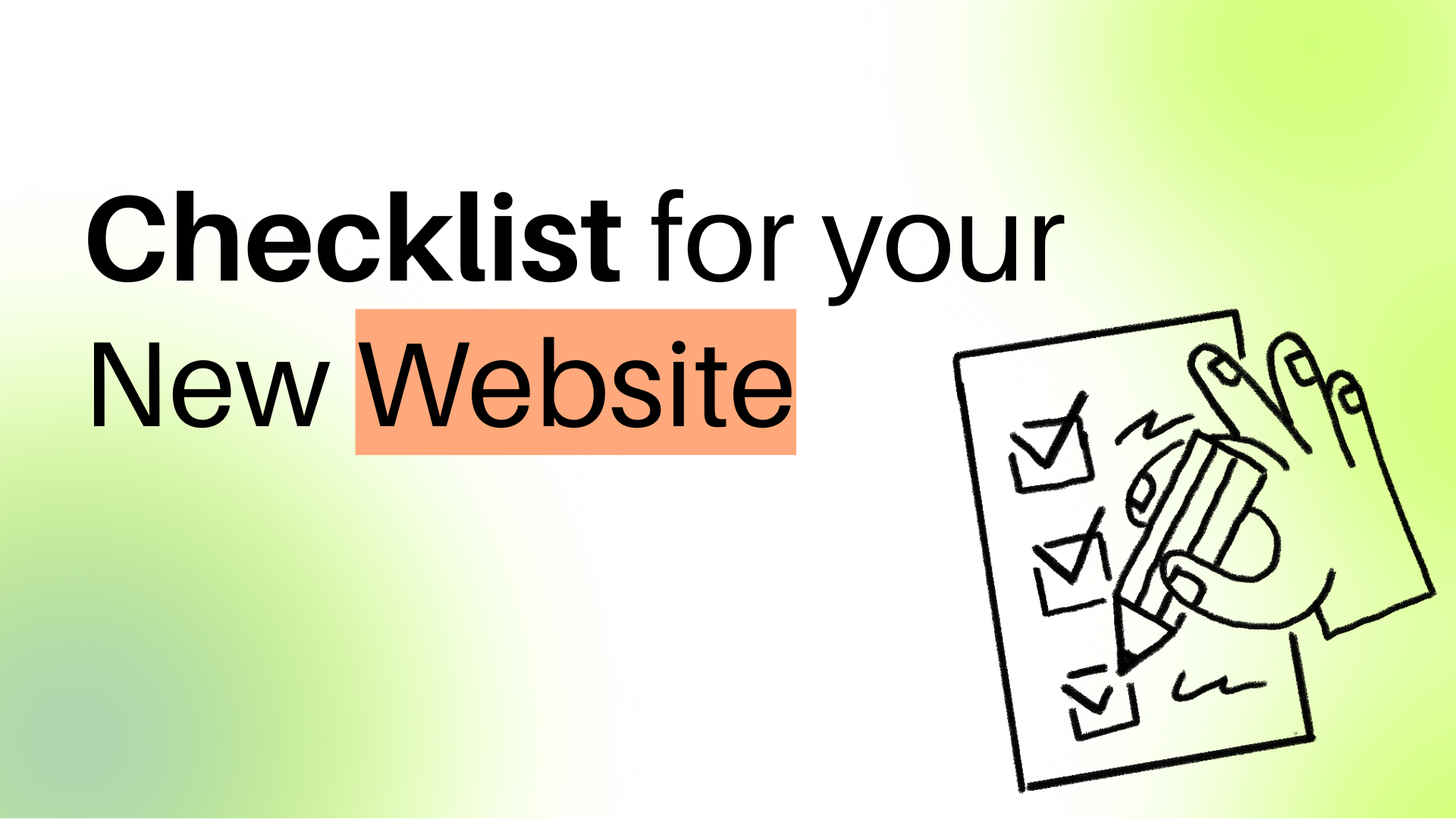 Checklist to your new website