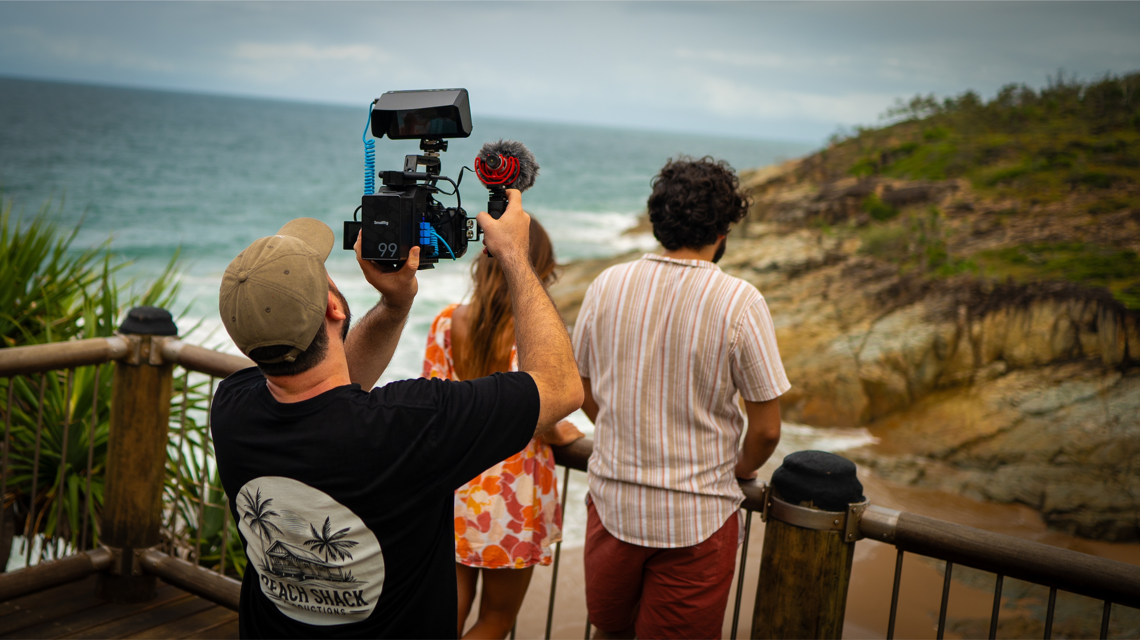 image of a film production set outdoors