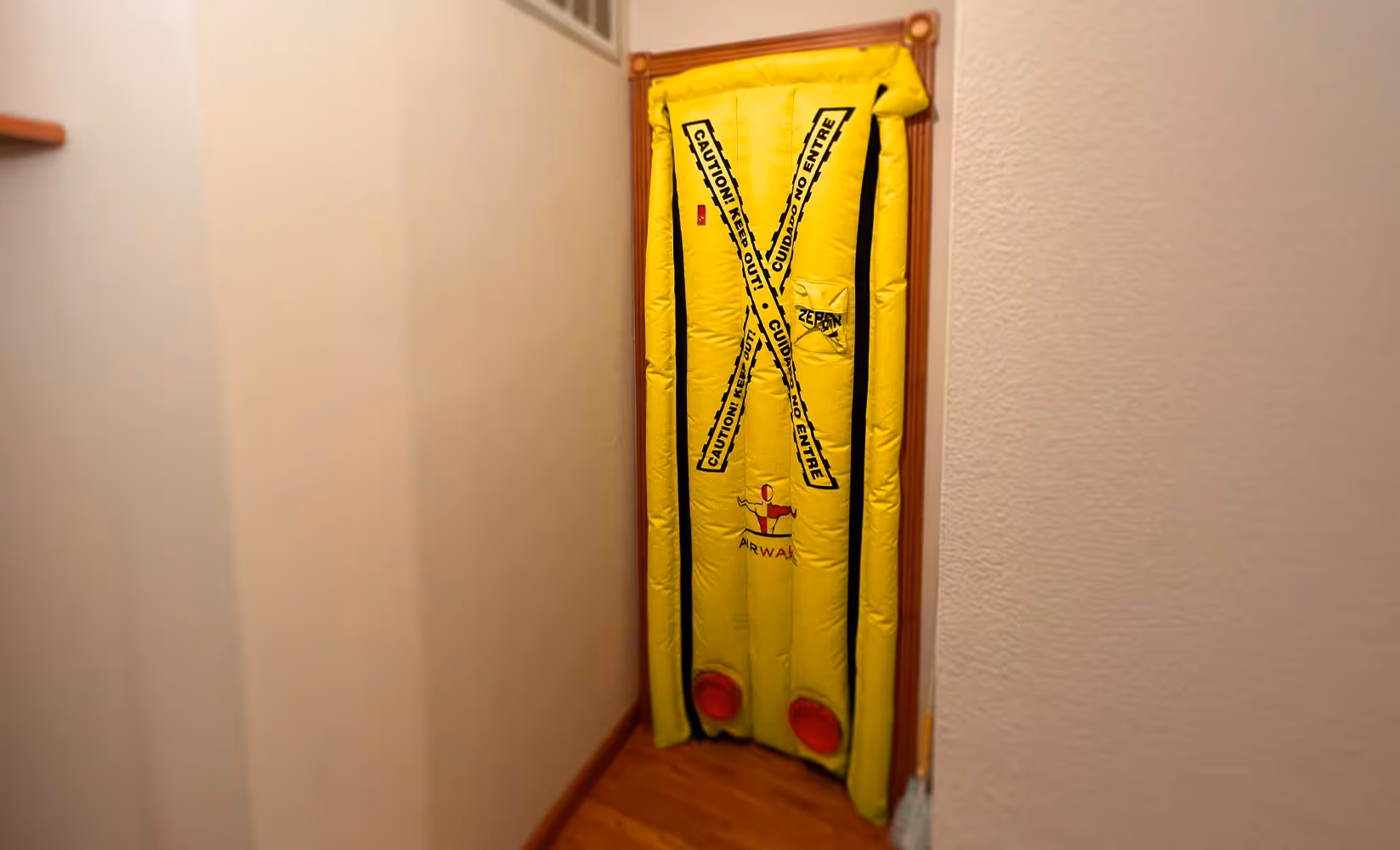 Airwall X in doorway controlling air