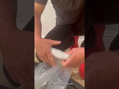 How to attach the air bladders to the topper