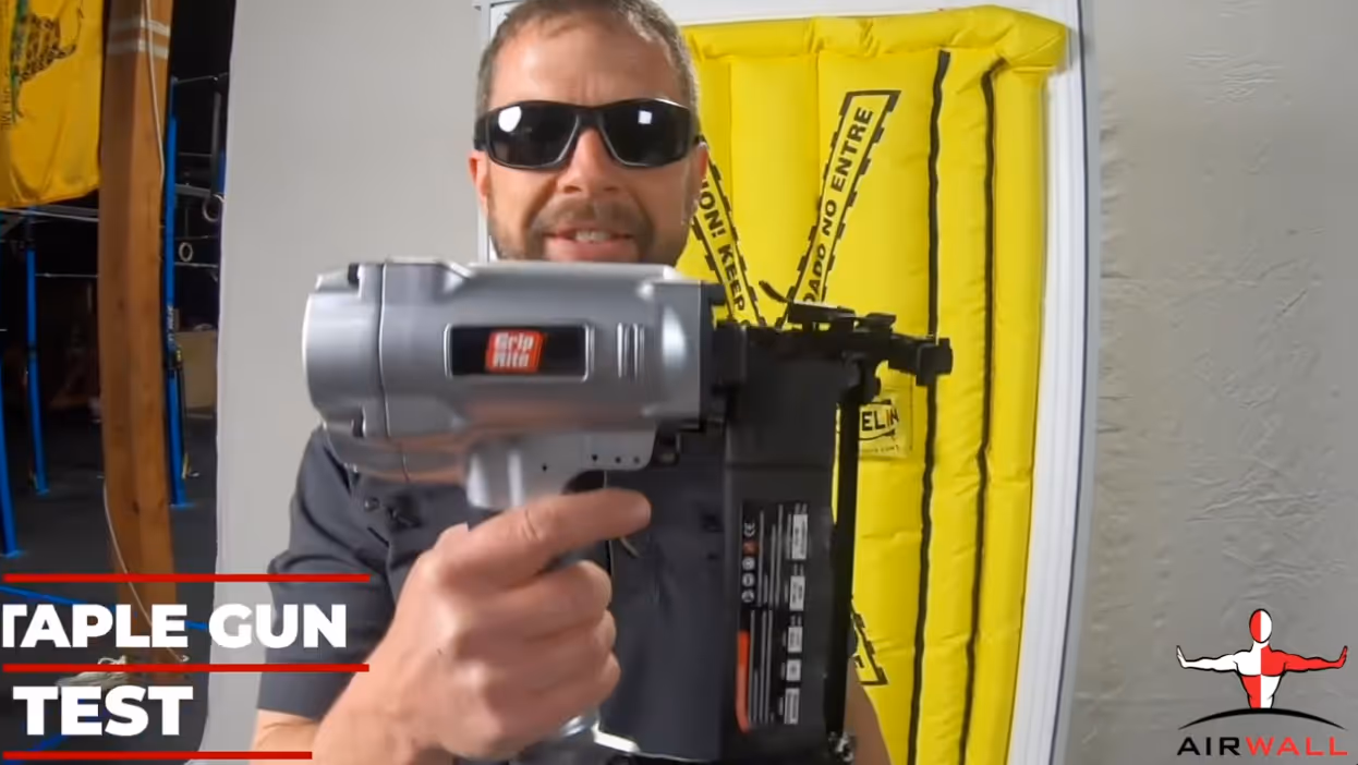 Airwall Nail gun test