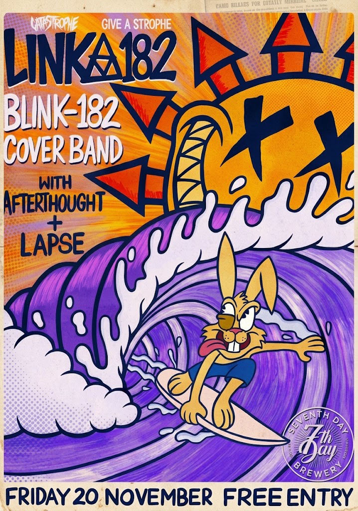 LINK-182 gig poster for 7th Day Brewery