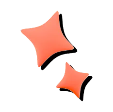 An illustration of two orange stars