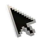 An illustration of a 3D mouse cursor pointer