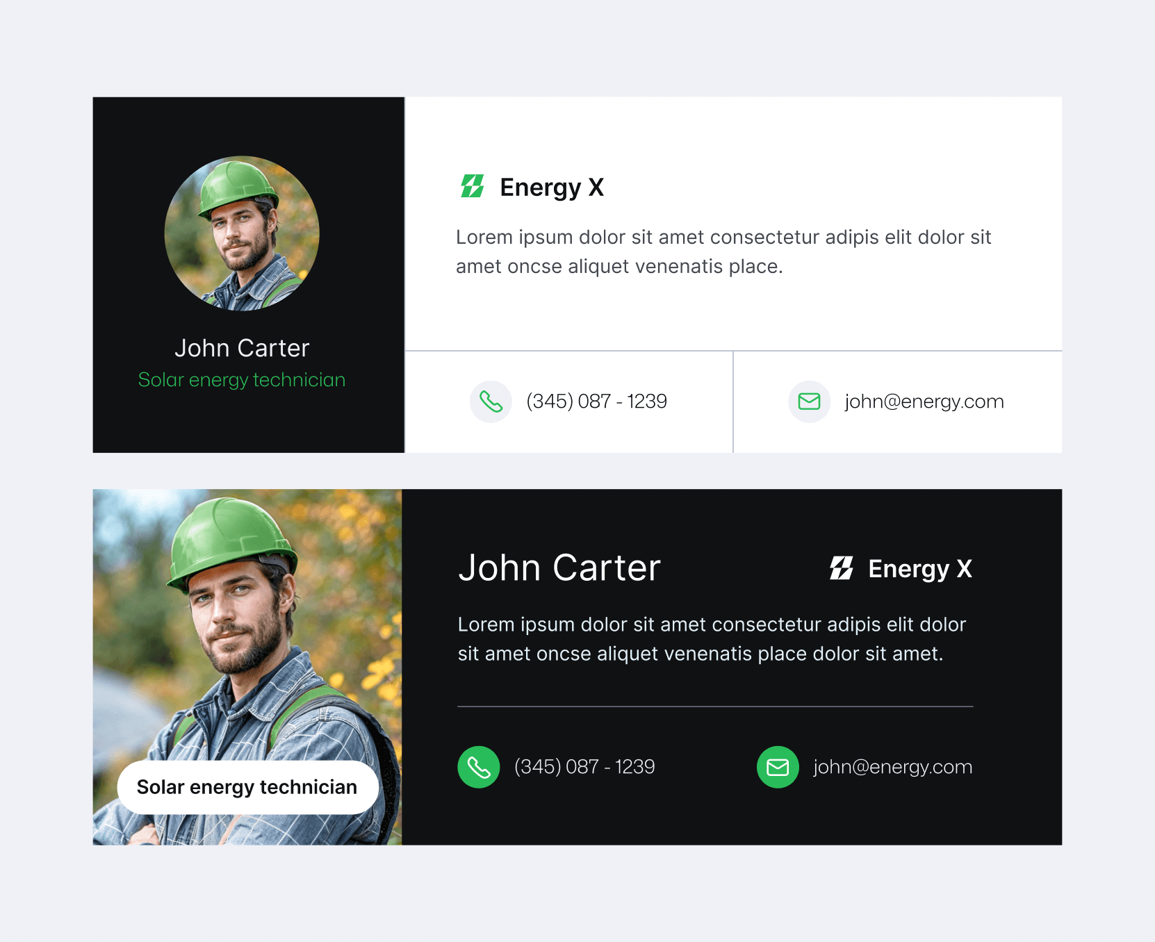 Energy X - Email Signature Energy Webflow Template