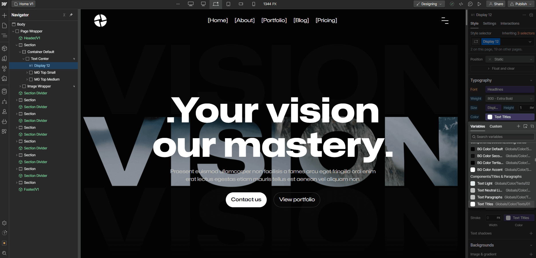 Color - Production X Webflow Template