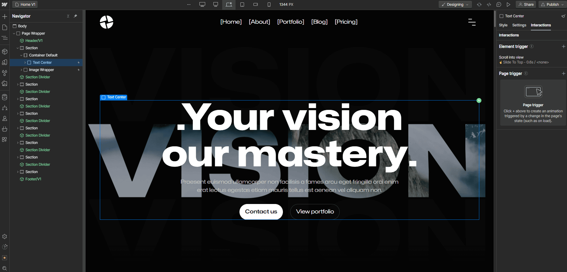 Animations - Production X Webflow Template
