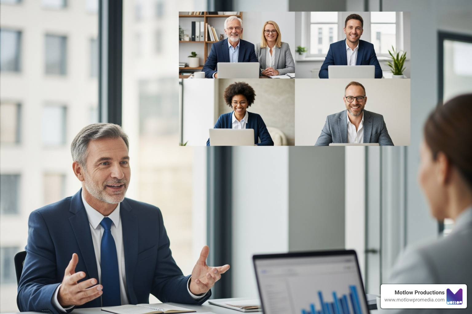 virtual town hall meeting with executive and remote employees - executive video messaging virtual town hall meeting with executive and remote employees - executive video messaging