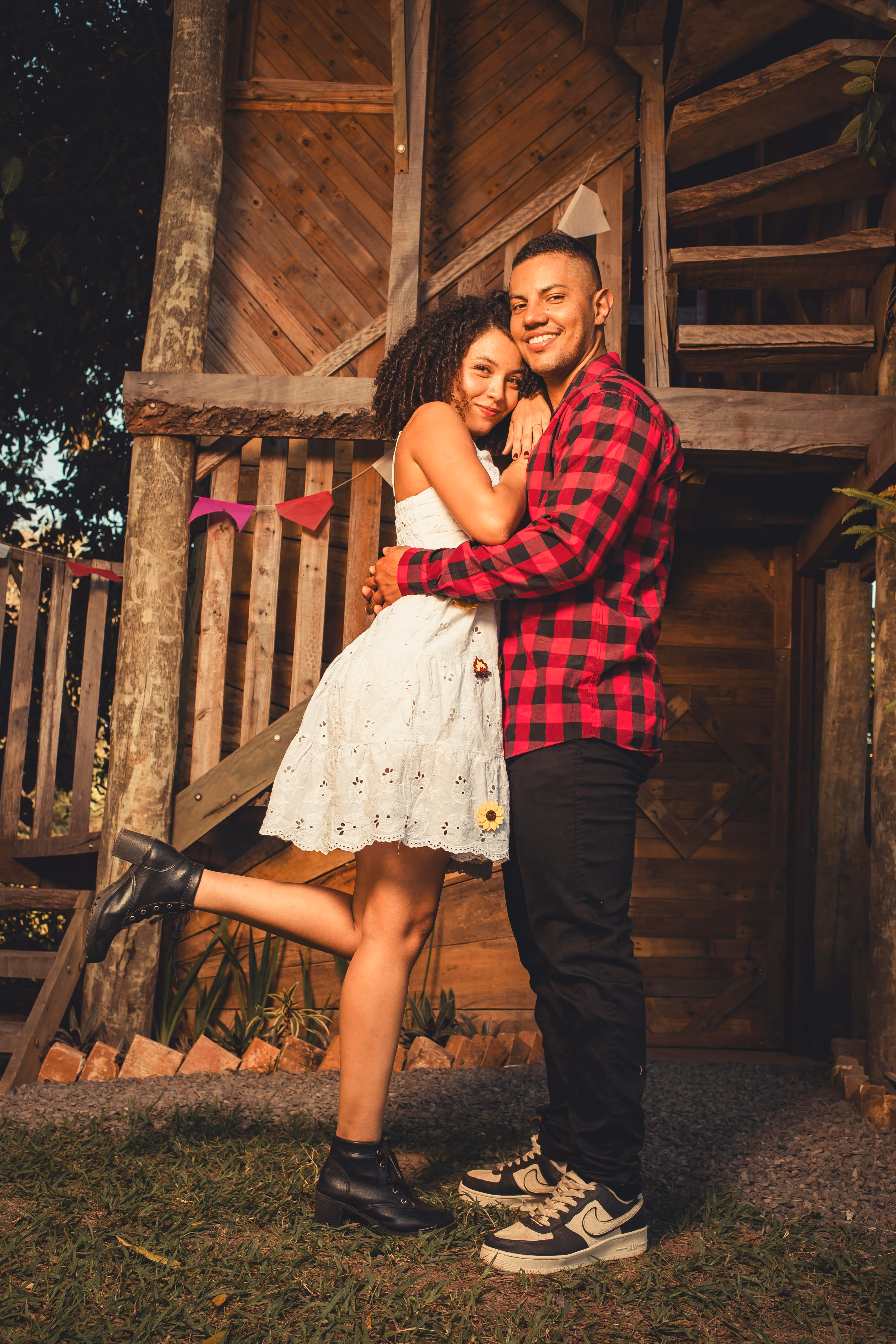 Happy couple that just purchased their first home