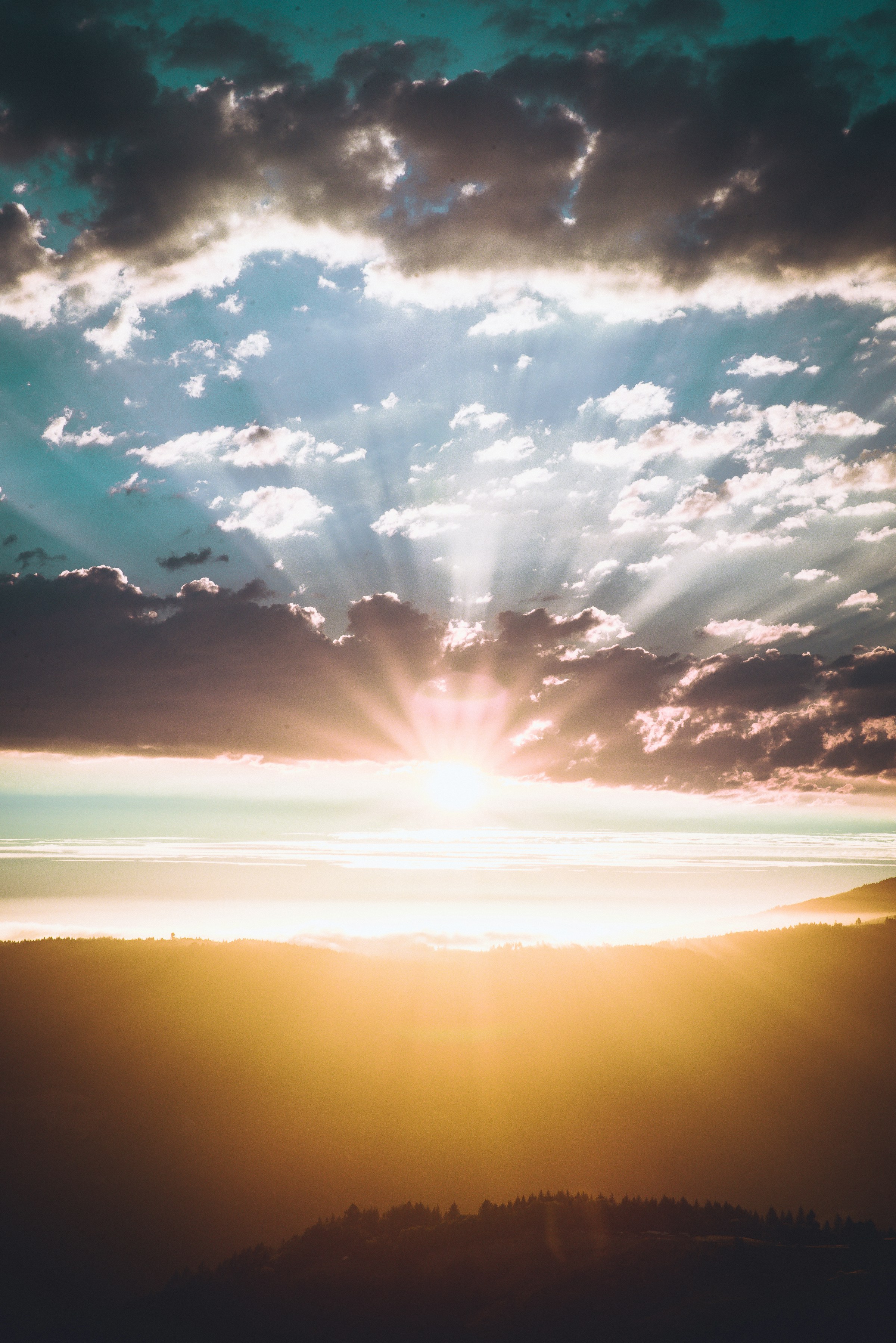 light breaking over the beach