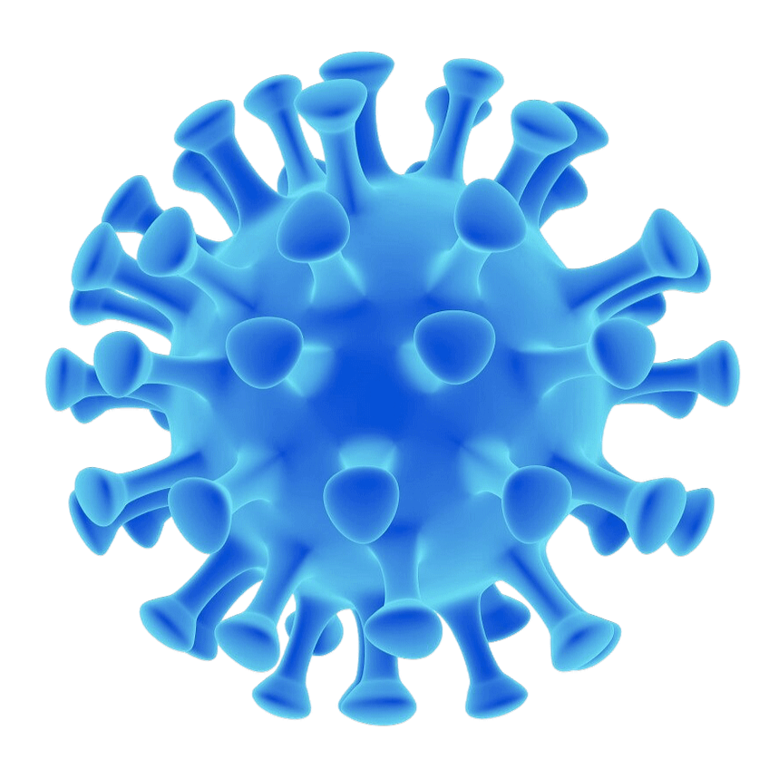 Legionella bacteria 3D blue modell.