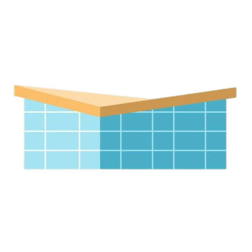 A minimalistic illustration of a sport arena.