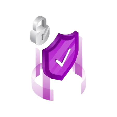 A minimalistic illustration of a shield.