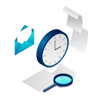 A minimalistic illustration of a clock.