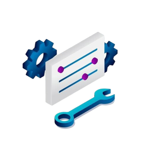 A minimalistic illustration of a cogwheel.