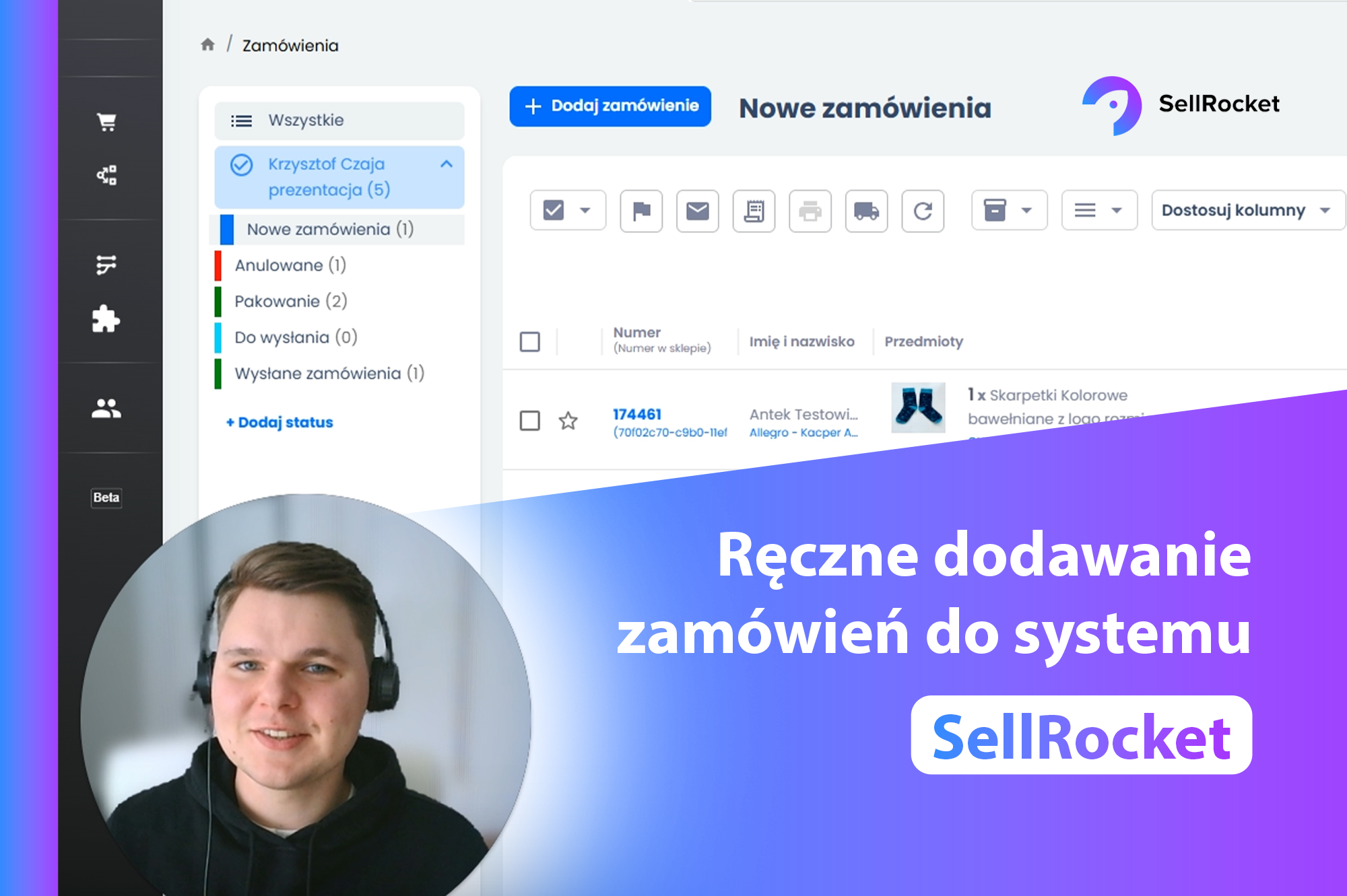 Jak dodać zamówienie ręcznie w SellRocket OMS?