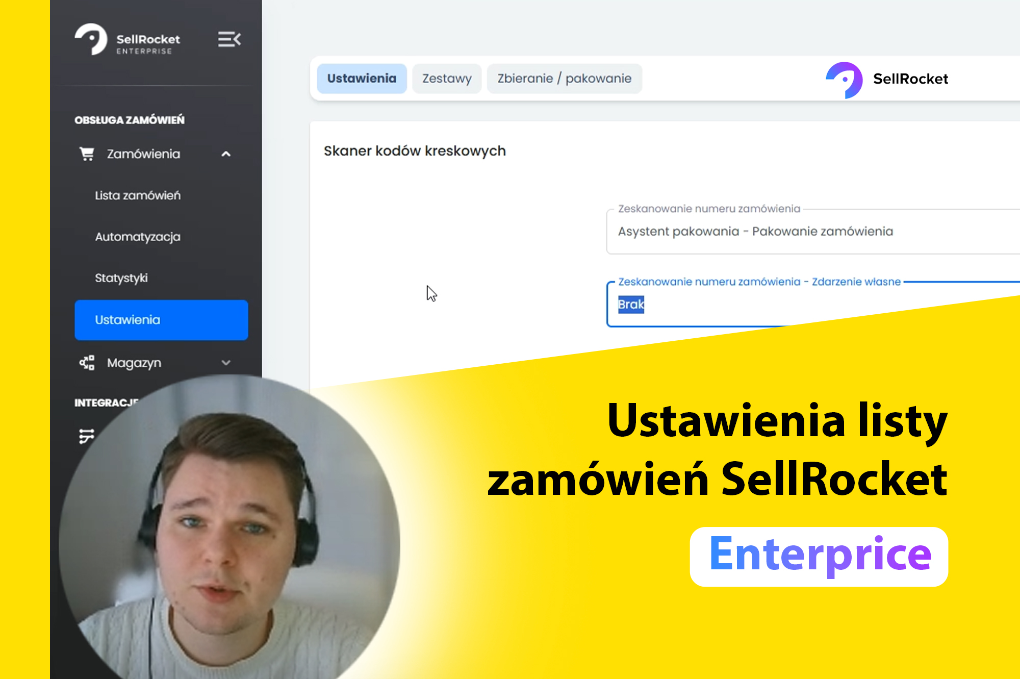 SellRocket Enterprise - Ustawienia zaawansowane listy zamówień