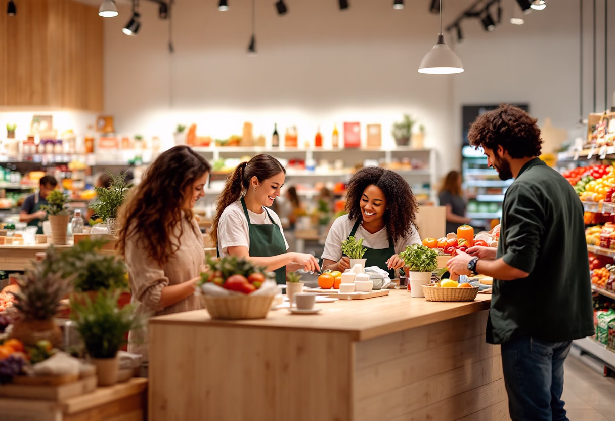 2. image of a local community event at a grocery store