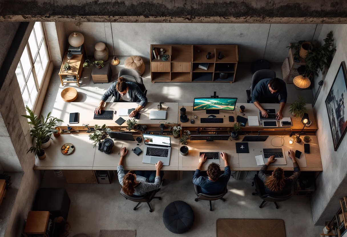 image of studio atmosphere for a game development company