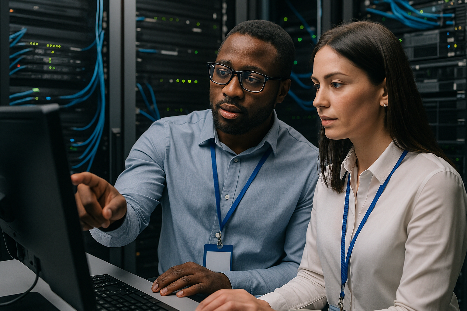 image of a technician installing solar panels