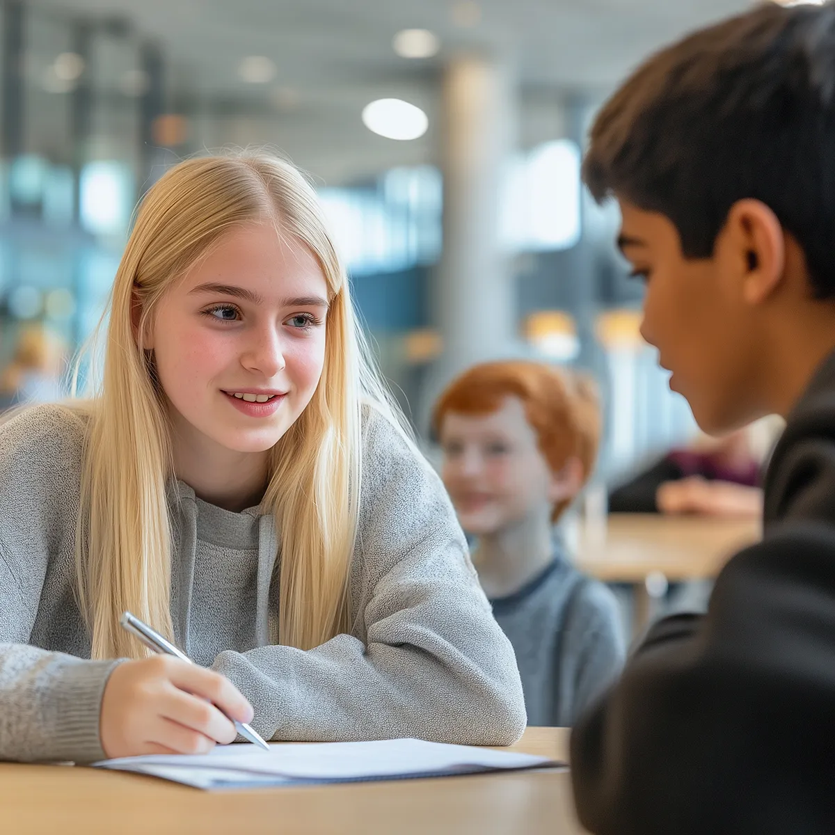 2 Schüler machen Hausaufgaben
